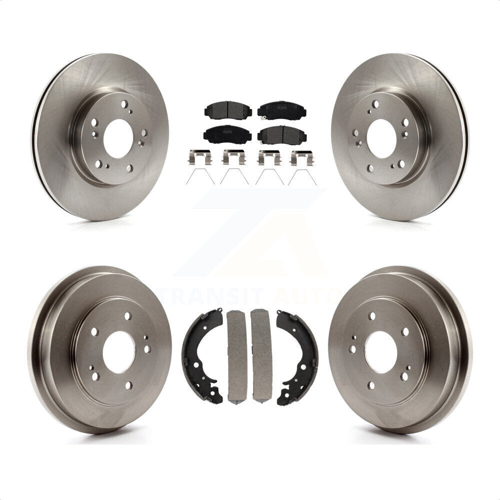 [Avant + Arrière] Kit de Disque et plaquette (semi-métallique) de frein pour Honda Civic K8F-103198 par Transit Auto