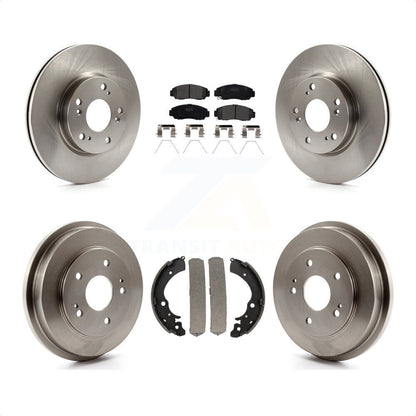 [Avant + Arrière] Kit de Disque et plaquette (semi-métallique) de frein pour Honda Civic K8F-103198 par Transit Auto