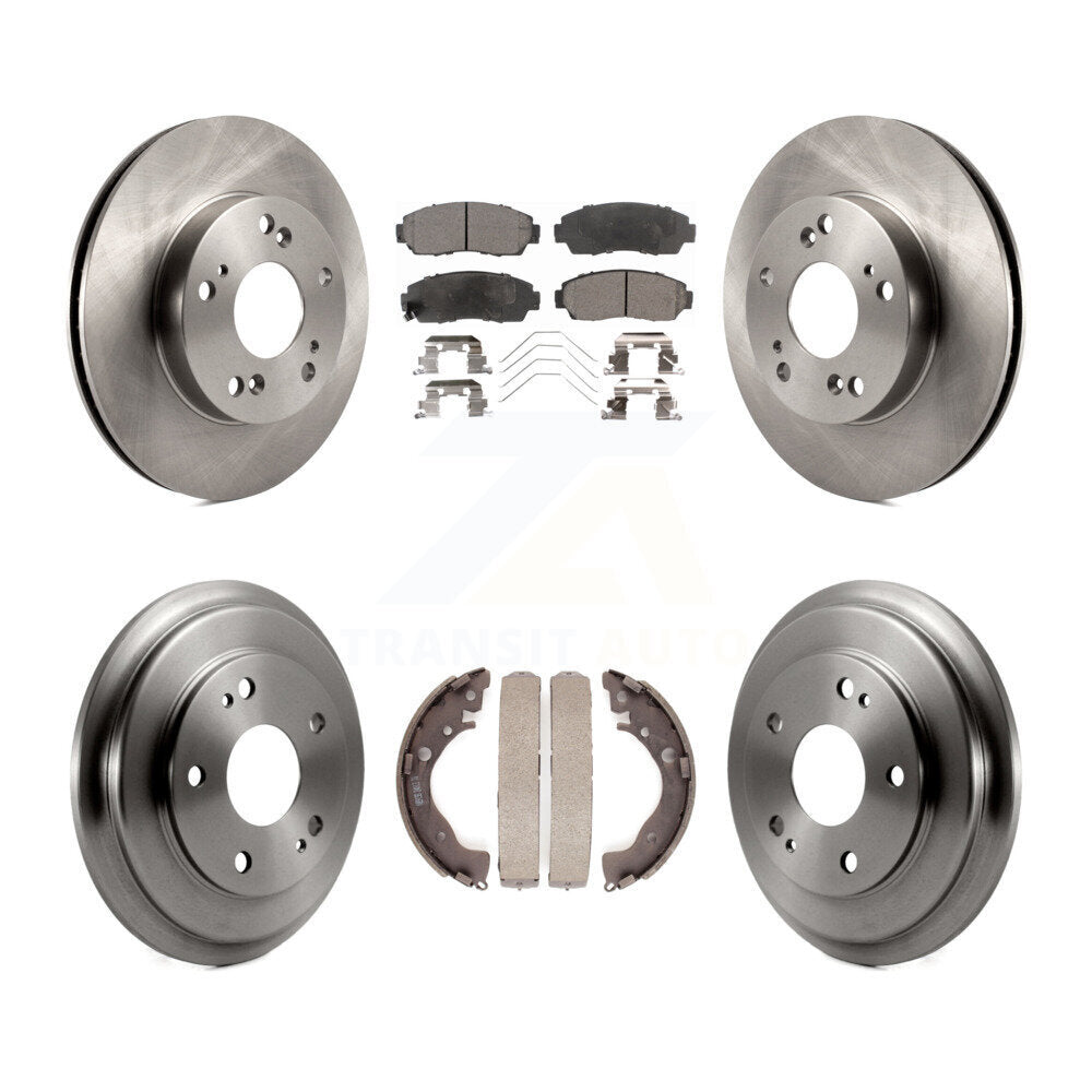 [Avant + Arrière] Kit de Disque et plaquette (semi-métallique) de frein pour 2015 Honda Civic LX avec Manual transmission K8F-103200