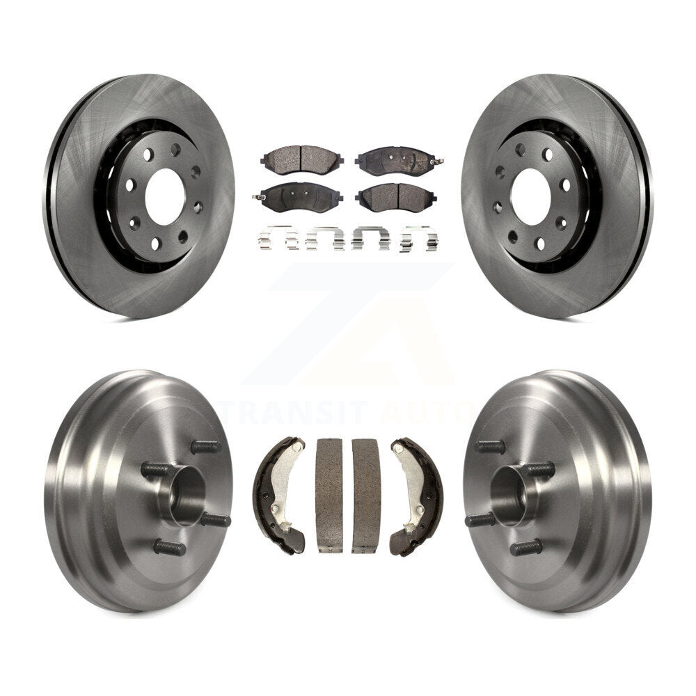 [Avant + Arrière] Kit de Disque et plaquette (semi-métallique) de frein pour Chevrolet Aveo Aveo5 Pontiac G3 Wave Wave5 avec Hub Assembly K8F-103211