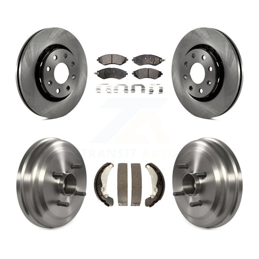[Avant + Arrière] Kit de Disque et plaquette (semi-métallique) de frein pour Chevrolet Aveo Aveo5 Pontiac G3 Wave Wave5 avec Hub Assembly K8F-103211