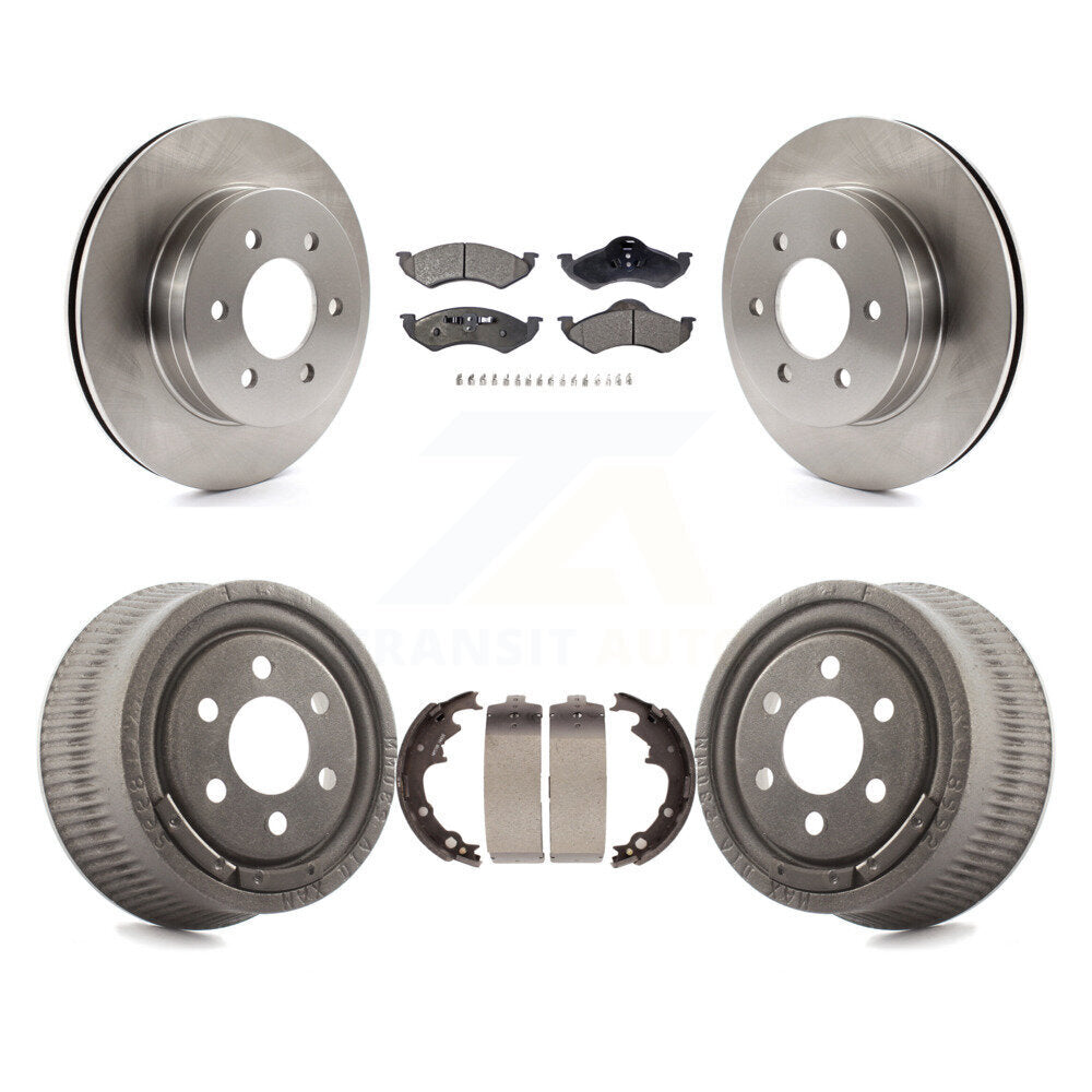 [Avant + Arrière] Kit de Disque et plaquette (semi-métallique) de frein pour 2000-2002 Dodge Dakota avec 9" Diameter K8F-103238