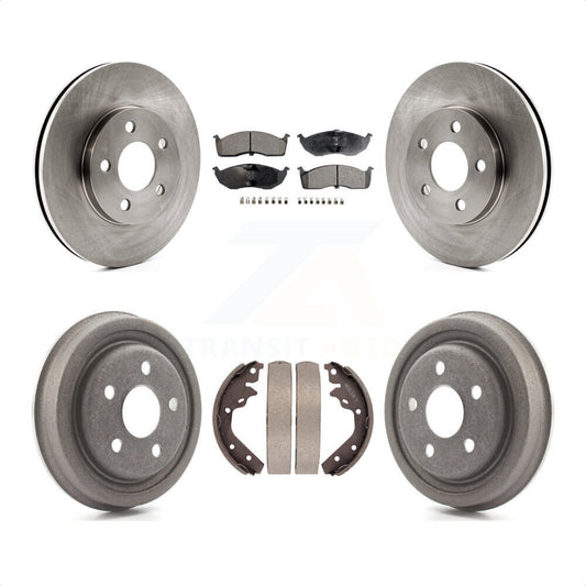 [Avant + Arrière] Kit de Disque et plaquette (semi-métallique) de frein pour Neon Dodge Plymouth Chrysler SX 2.0 K8F-103241 par Transit Auto