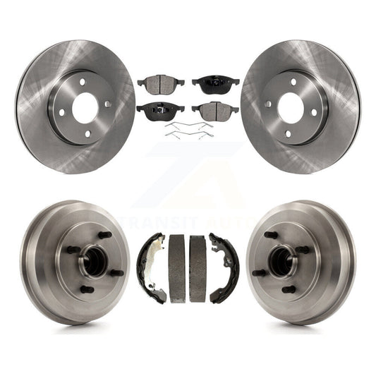 [Avant + Arrière] Kit de Disque et plaquette (semi-métallique) de frein pour 2005-2007 Ford Focus Wheel Bearing Includes K8F-103256