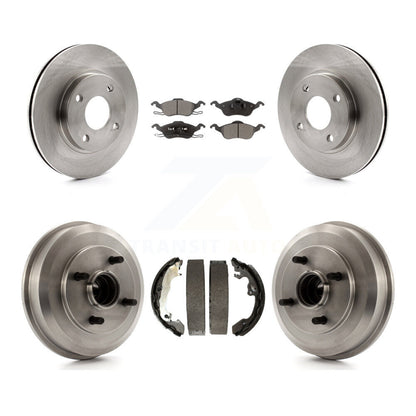 [Avant + Arrière] Kit de Disque et plaquette (semi-métallique) de frein pour Ford Focus Wheel Bearing Includes K8F-103257