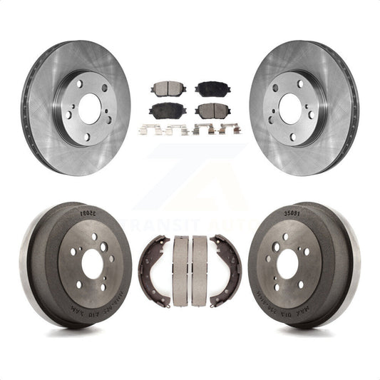 [Avant + Arrière] Kit de Disque et plaquette (semi-métallique) de frein pour 2005 Toyota Camry Base LE Vehicles Manufactured In USA K8F-103262 par Transit Auto