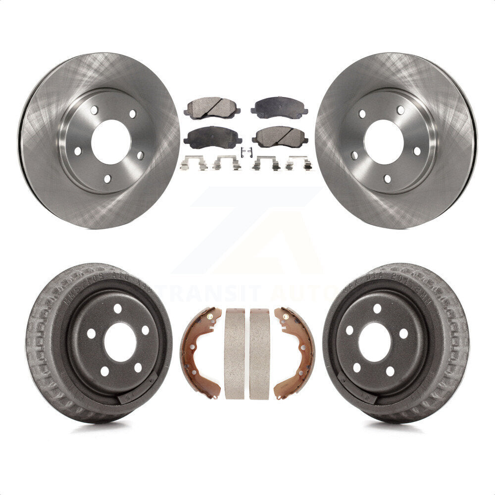 [Avant + Arrière] Kit de Disque et plaquette (semi-métallique) de frein pour 2001 Dodge Stratus Coupe avec rear brakes K8F-103266 par Transit Auto
