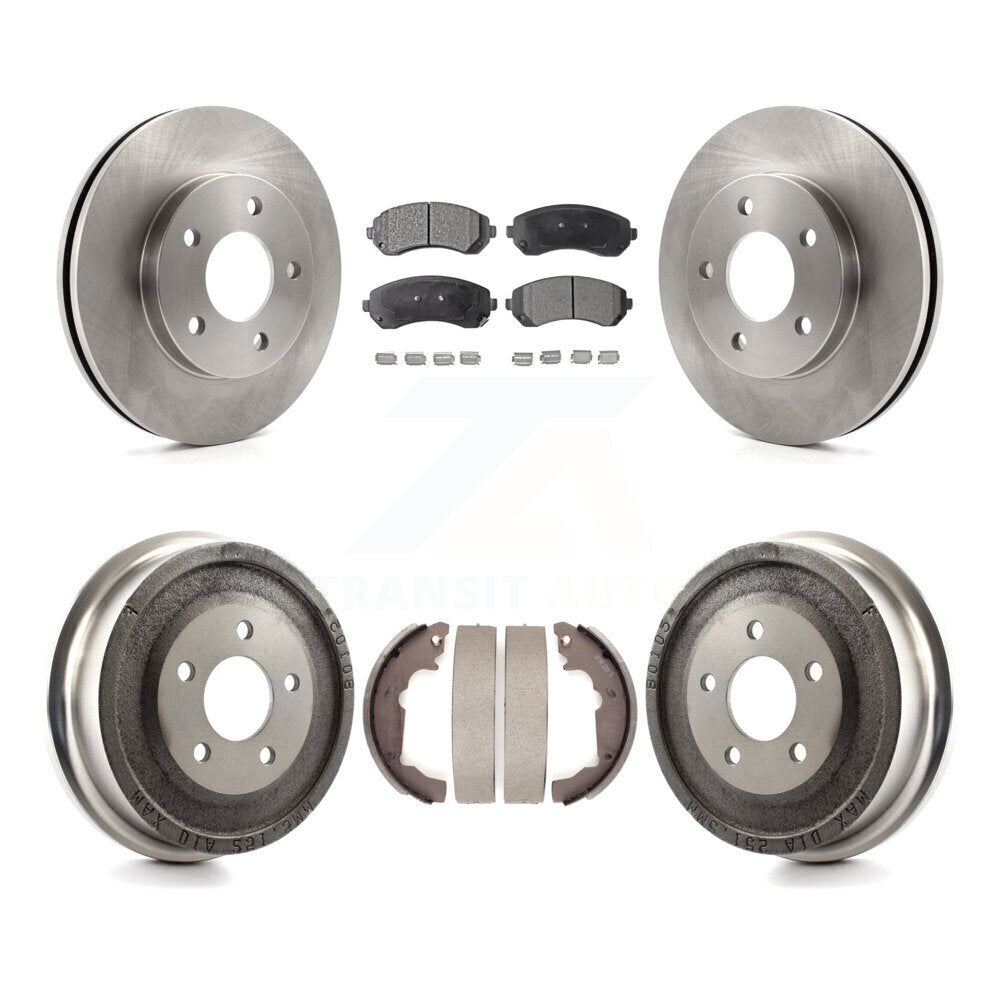 [Avant + Arrière] Kit de Disque et plaquette (semi-métallique) de frein pour 2001-2005 Pontiac Aztek FWD avec rear brakes K8F-103272