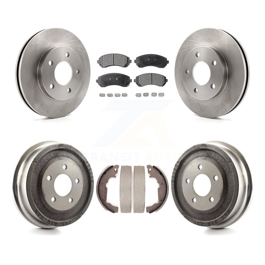 [Avant + Arrière] Kit de Disque et plaquette (semi-métallique) de frein pour 2001-2005 Pontiac Aztek FWD avec rear brakes K8F-103272
