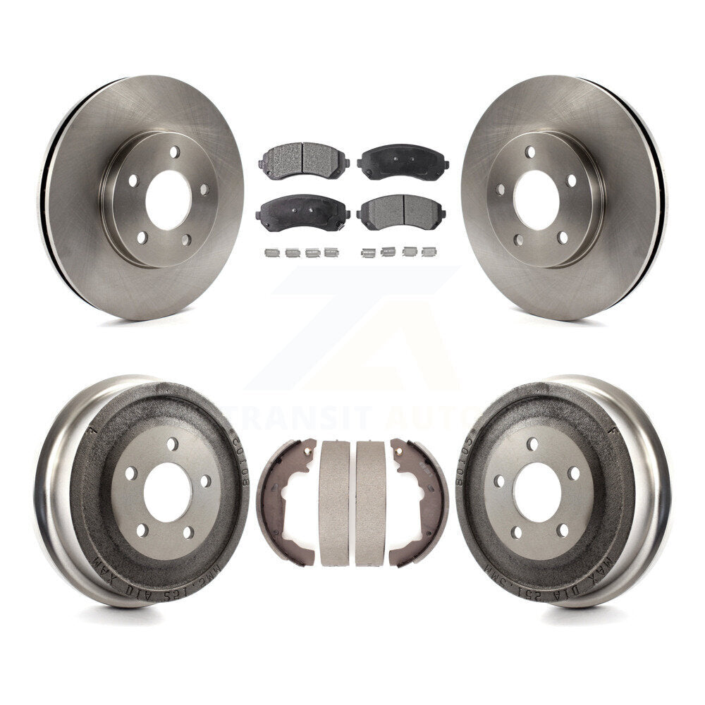 [Avant + Arrière] Kit de Disque et plaquette (semi-métallique) de frein pour 2001-2005 Pontiac Aztek AWD avec rear brakes K8F-103273