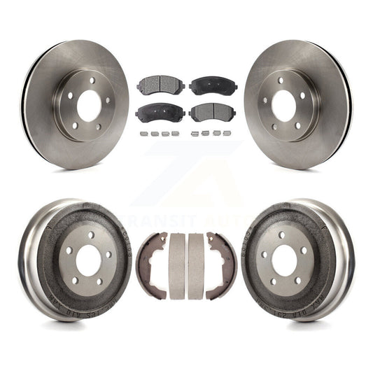 [Avant + Arrière] Kit de Disque et plaquette (semi-métallique) de frein pour 2001-2005 Pontiac Aztek AWD avec rear brakes K8F-103273