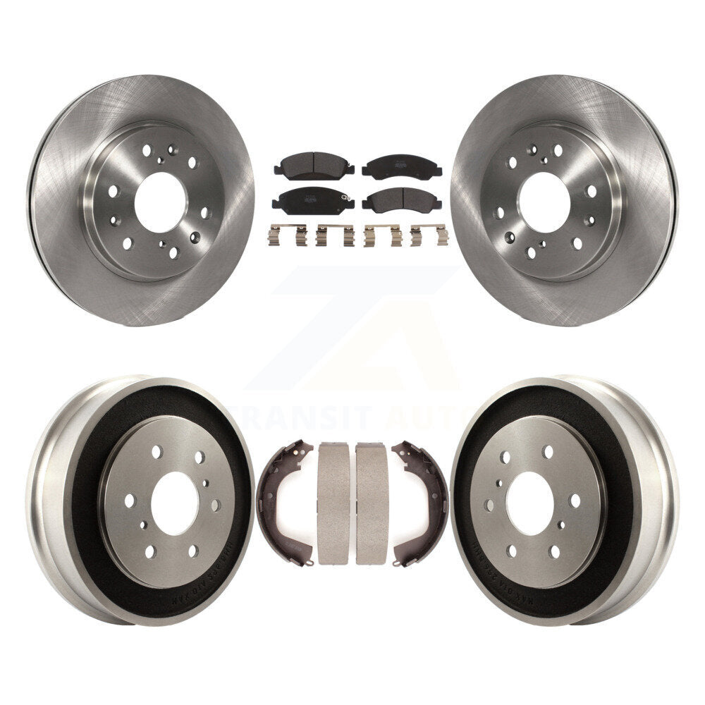 [Avant + Arrière] Kit de Disque et plaquette (semi-métallique) de frein pour 2008 Chevrolet Silverado 1500 GMC Sierra avec Vehicles Using Hold Down Pins K8F-103278