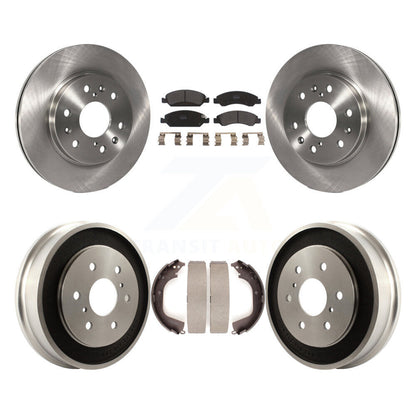 [Avant + Arrière] Kit de Disque et plaquette (semi-métallique) de frein pour 2008 Chevrolet Silverado 1500 GMC Sierra avec Vehicles Using Hold Down Pins K8F-103278