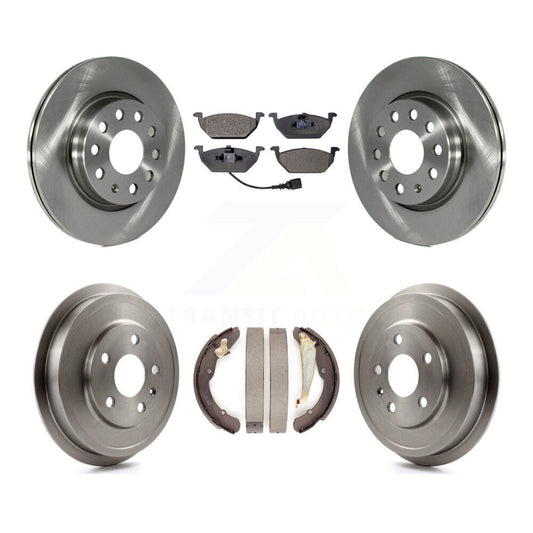 [Avant + Arrière] Kit de Disque et plaquette (semi-métallique) de frein pour 2011-2012 Volkswagen Jetta avec 280mm Diameter Rotor K8F-103280