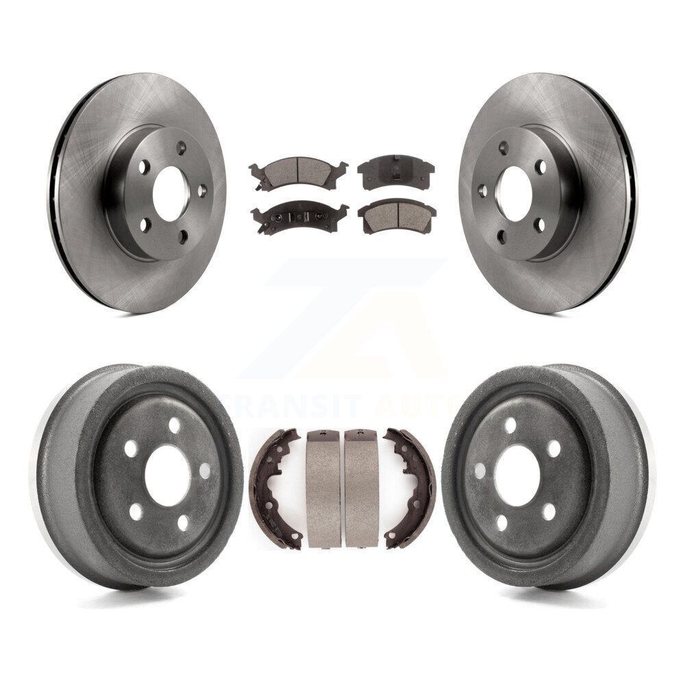 [Avant + Arrière] Kit de Disque et plaquette (semi-métallique) de frein pour Pontiac Sunfire Chevrolet Grand Am Buick Skylark Corsica Cavalier Oldsmobile Achieva Beretta Sunbird Cutlass Calais K8F-103297