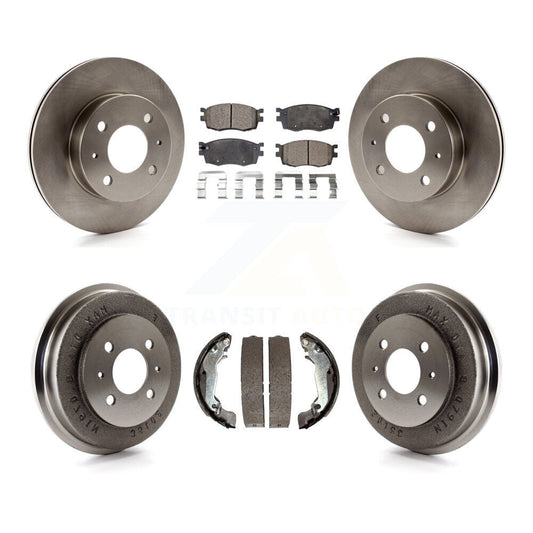 [Avant + Arrière] Kit de Disque et plaquette (semi-métallique) de frein pour 2006 Hyundai Accent Hatchback To 09 30 05 K8F-103301