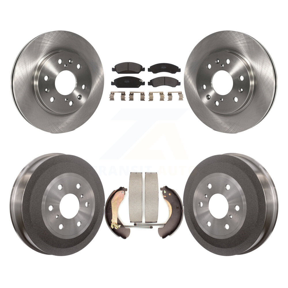 [Avant + Arrière] Kit de Disque et plaquette (semi-métallique) de frein pour 2009 Chevrolet Silverado 1500 GMC Sierra Except Vehicles Using Hold Down Pins K8F-103335