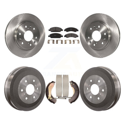 [Avant + Arrière] Kit de Disque et plaquette (semi-métallique) de frein pour 2009 Chevrolet Silverado 1500 GMC Sierra Except Vehicles Using Hold Down Pins K8F-103335