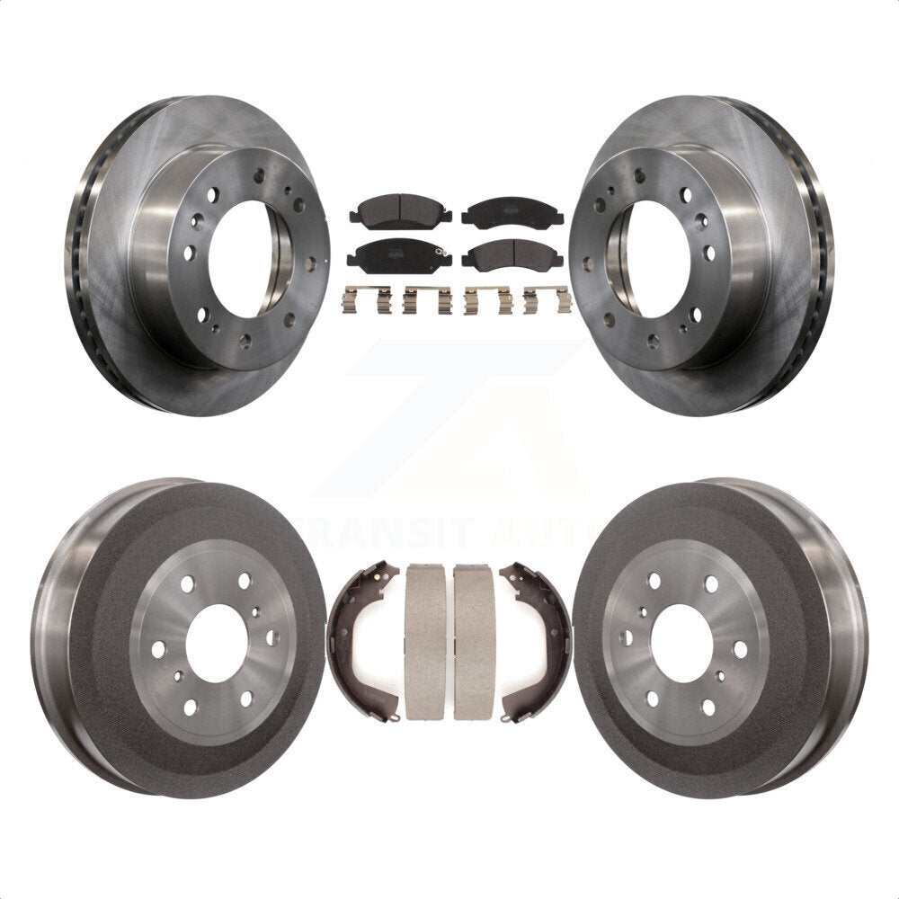 [Avant + Arrière] Kit de Disque et plaquette (semi-métallique) de frein pour 2011 Chevrolet Silverado 1500 Hybrid K8F-103336 par Transit Auto
