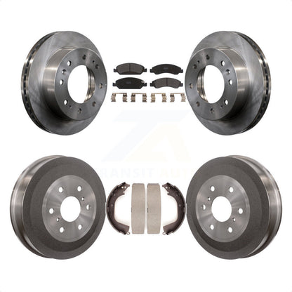 [Avant + Arrière] Kit de Disque et plaquette (semi-métallique) de frein pour 2011 Chevrolet Silverado 1500 Hybrid K8F-103336 par Transit Auto