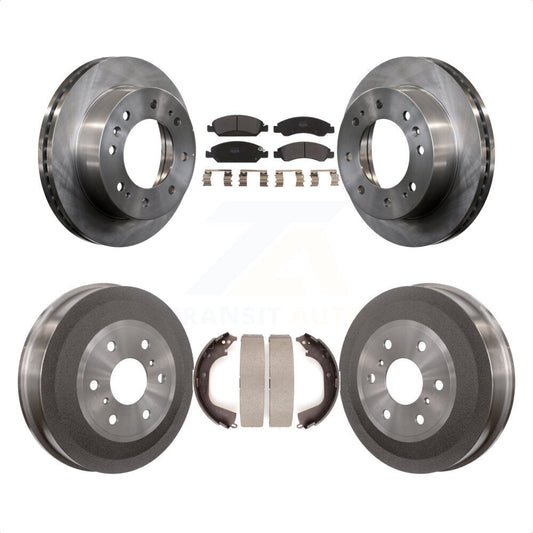 [Avant + Arrière] Kit de Disque et plaquette (semi-métallique) de frein pour 2011 Chevrolet Silverado 1500 Hybrid K8F-103336 par Transit Auto