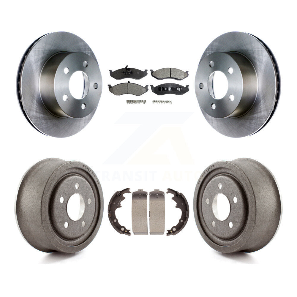 [Avant + Arrière] Kit de Disque et plaquette (semi-métallique) de frein pour Jeep Wrangler Cherokee K8F-103338