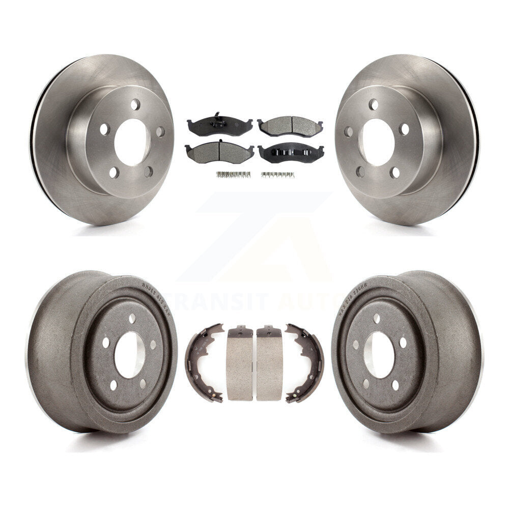 [Avant + Arrière] Kit de Disque et plaquette (semi-métallique) de frein pour Jeep Wrangler TJ K8F-103339
