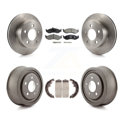 [Avant + Arrière] Kit de Disque et plaquette (semi-métallique) de frein pour Jeep Wrangler TJ K8F-103339
