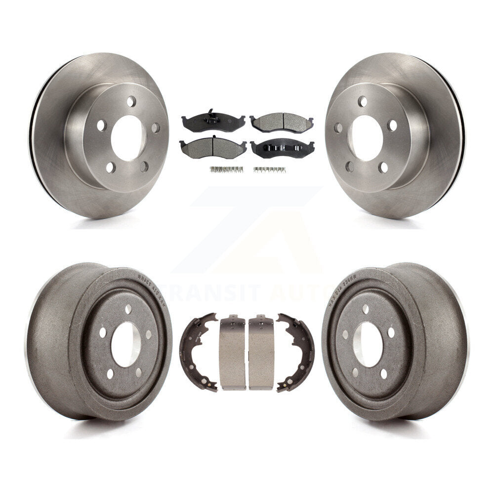 [Avant + Arrière] Kit de Disque et plaquette (semi-métallique) de frein pour Jeep Wrangler K8F-103341