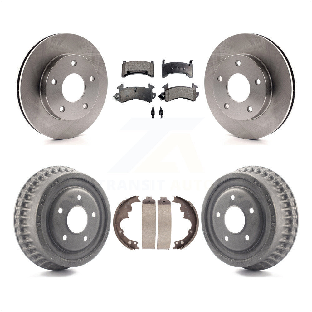 [Avant + Arrière] Kit de Disque et plaquette (semi-métallique) de frein pour Chevrolet S10 Blazer GMC S15 Jimmy Sonoma Buick Riviera Oldsmobile Toronado Syclone Bravada K8F-103348 par Transit Auto
