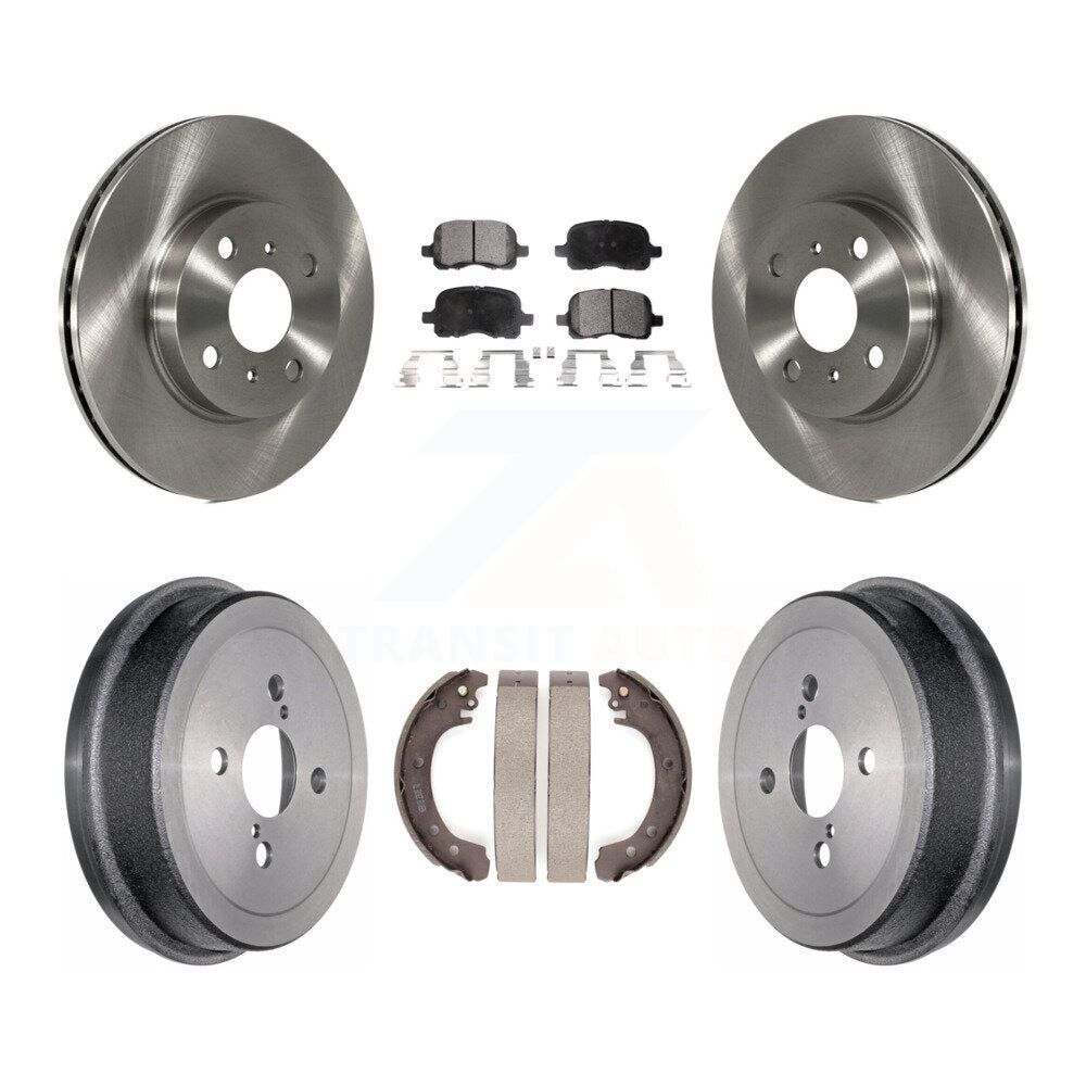 [Avant + Arrière] Kit de Disque et plaquette (semi-métallique) de frein pour 2002 Toyota Corolla From 04 02 K8F-103353