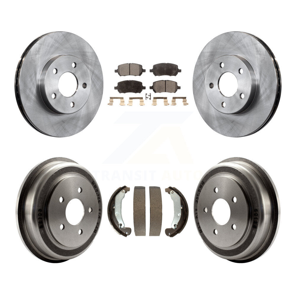 [Avant + Arrière] Kit de Disque et plaquette (semi-métallique) de frein pour 2007 Chevrolet Cobalt LT LTZ LS avec 5 Lug Wheels K8F-103355