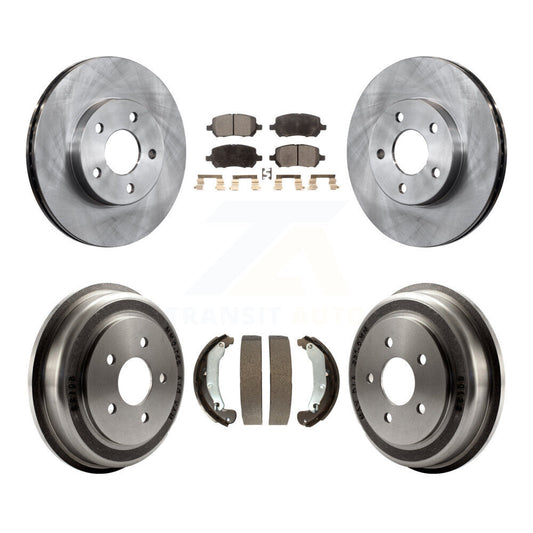 [Avant + Arrière] Kit de Disque et plaquette (semi-métallique) de frein pour 2007 Chevrolet Cobalt LT LTZ LS avec 5 Lug Wheels K8F-103355