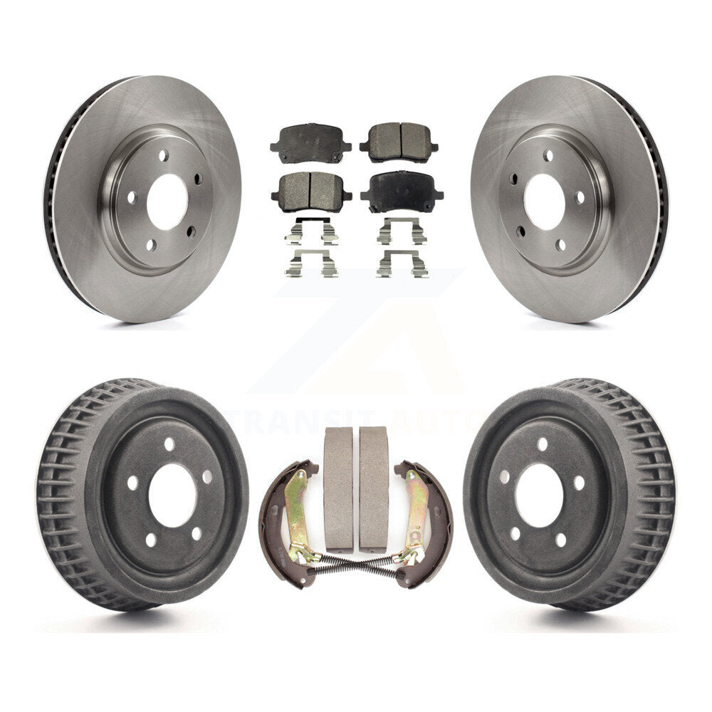[Avant + Arrière] Kit de Disque et plaquette (semi-métallique) de frein pour 2004 Chevrolet Malibu rear brakes avec 296mm Diameter Rotor K8F-103365