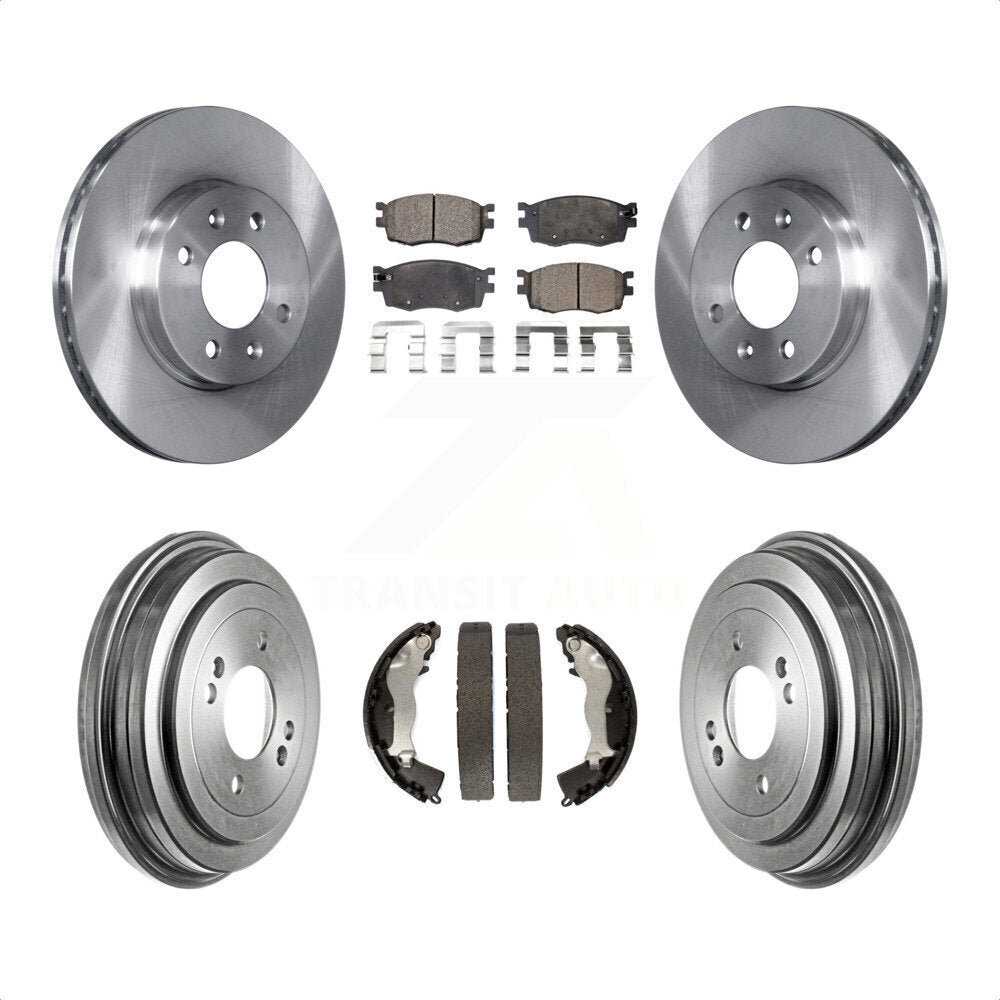 [Avant + Arrière] Kit de Disque et plaquette (semi-métallique) de frein pour Hyundai Accent Kia Rio Rio5 K8F-103368 par Transit Auto