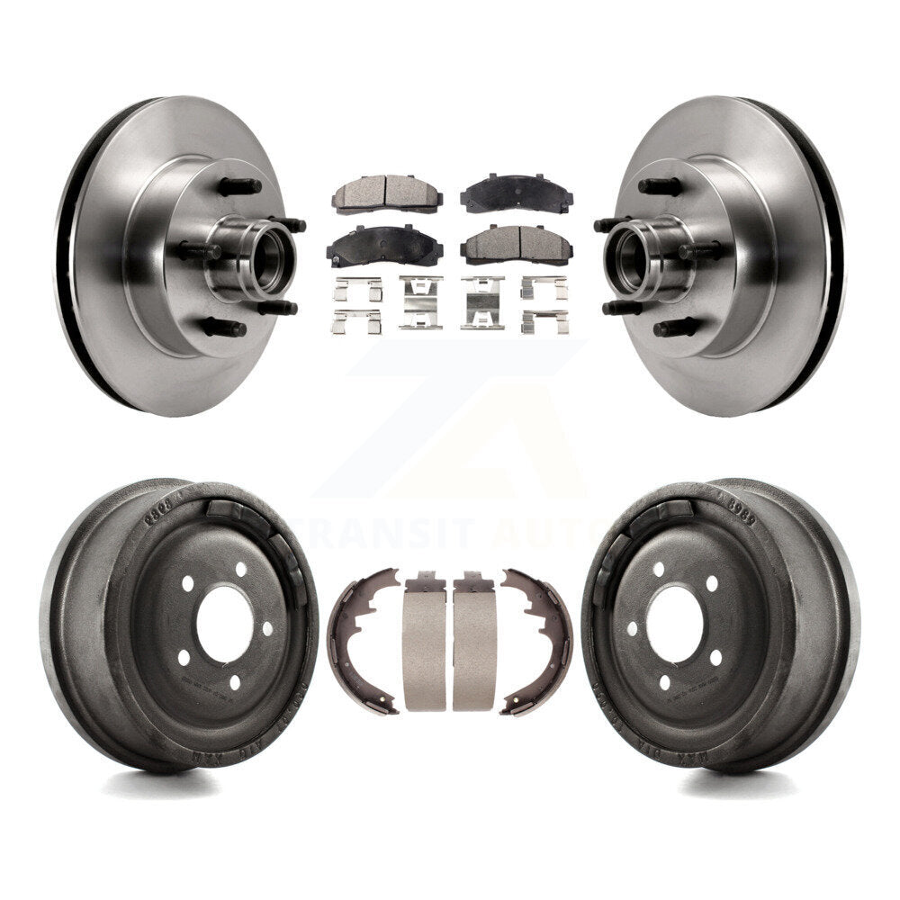 [Avant + Arrière] Kit de Disque et plaquette (semi-métallique) de frein pour Ford Ranger Mazda B2500 B3000 B4000 avec 10" Diameter K8F-103392