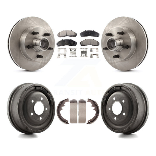 [Avant + Arrière] Kit de Disque et plaquette (semi-métallique) de frein pour 1998-1999 Mazda B4000 RWD avec 4-Wheel ABS avec 10" Diameter K8F-103396