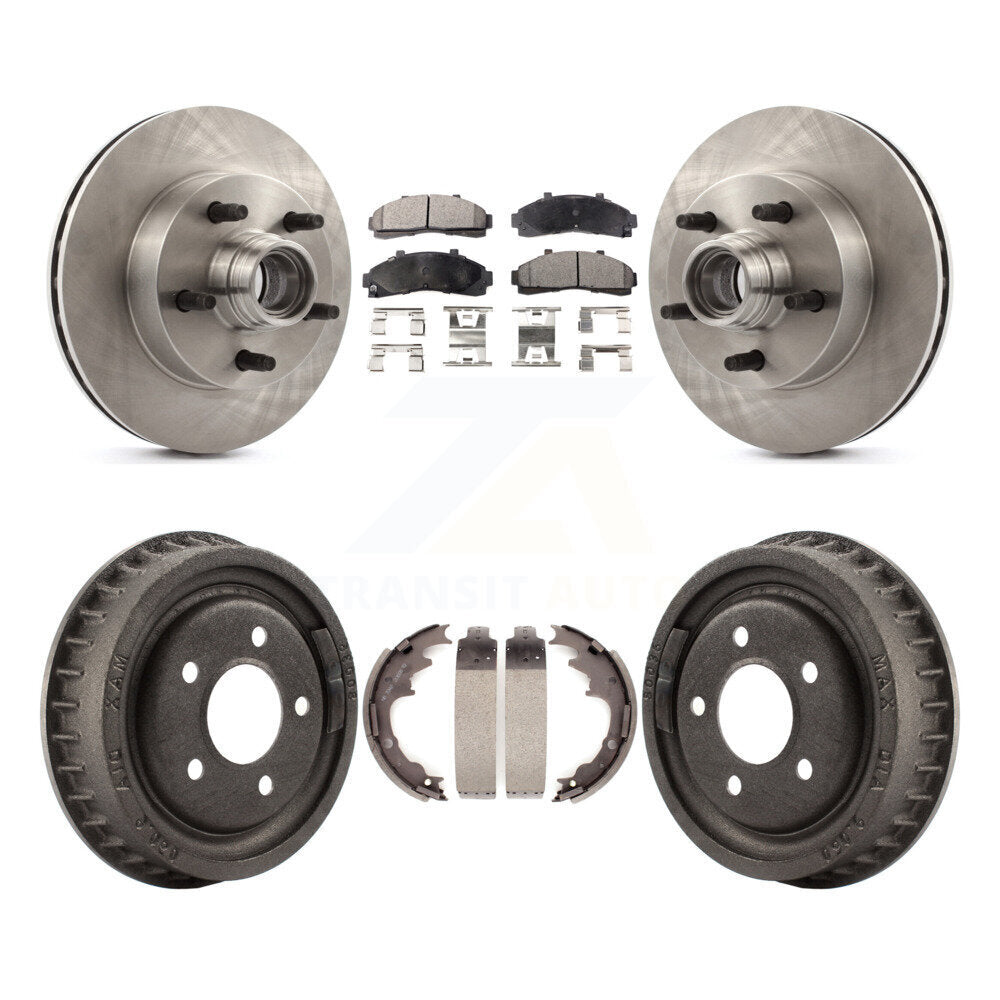 [Avant + Arrière] Kit de Disque et plaquette (semi-métallique) de frein pour 1998-1999 Mazda B4000 RWD avec 4-Wheel ABS avec 9" Diameter K8F-103397