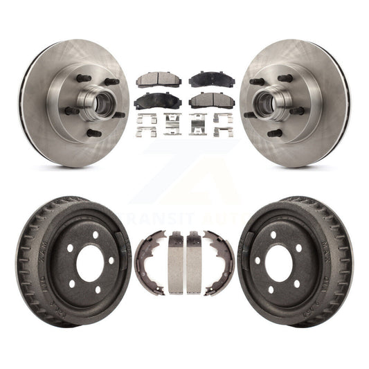 [Avant + Arrière] Kit de Disque et plaquette (semi-métallique) de frein pour 1998-1999 Mazda B4000 RWD avec 4-Wheel ABS avec 9" Diameter K8F-103397