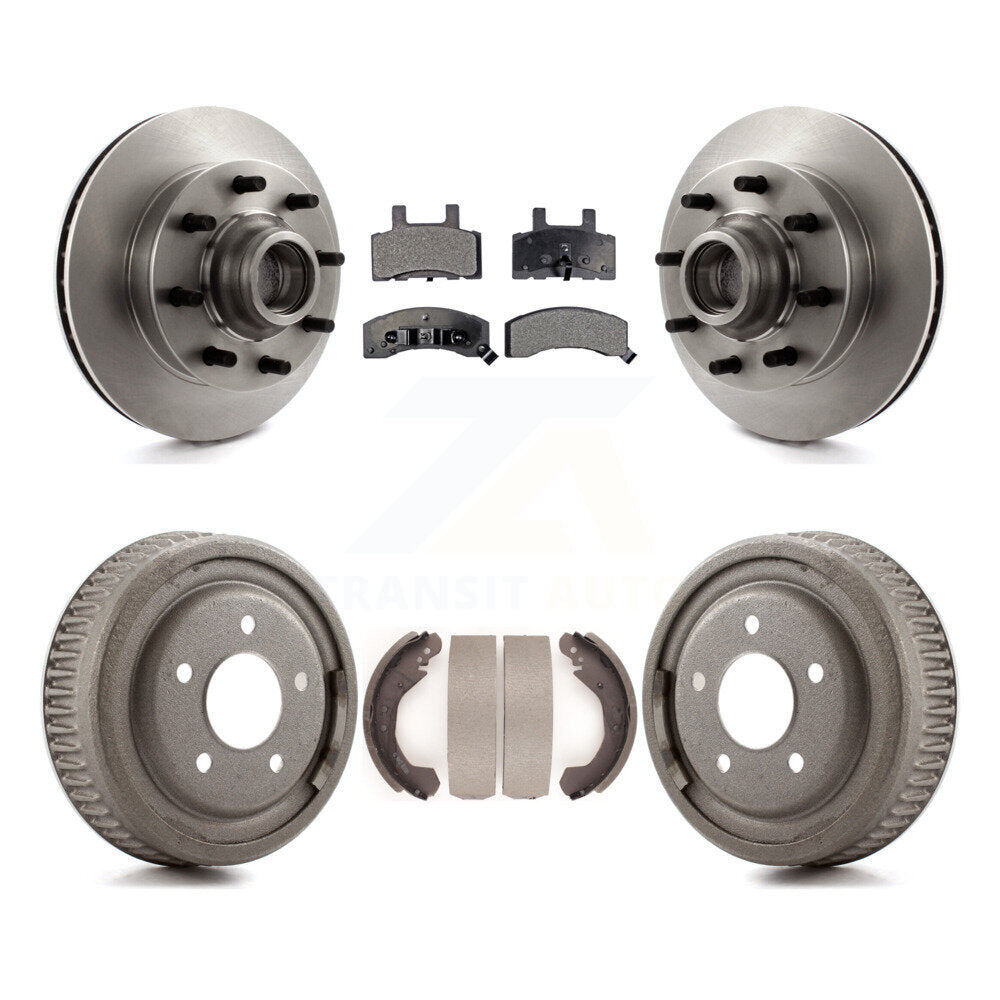 [Avant + Arrière] Kit de Disque et plaquette (semi-métallique) de frein pour 1995-1997 GMC Yukon RWD avec DIESEL engine avec 10" Diameter K8F-103405