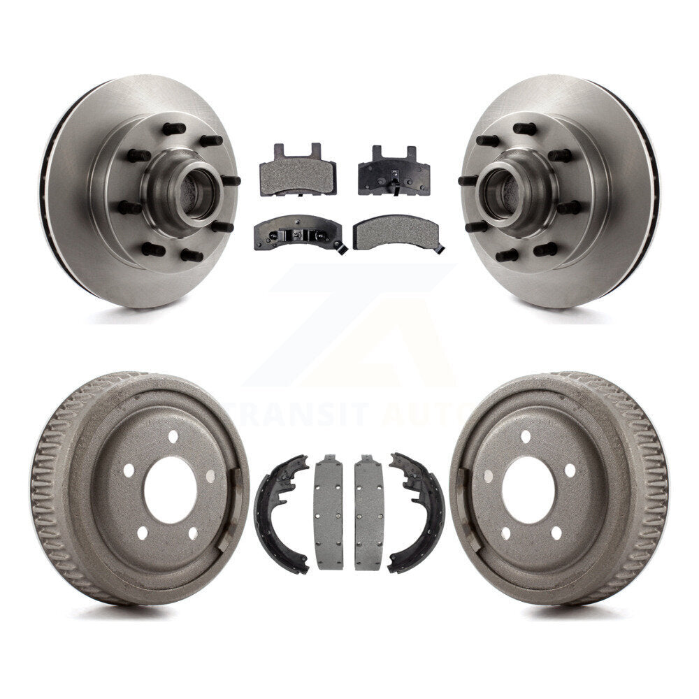 [Avant + Arrière] Kit de Disque et plaquette (semi-métallique) de frein pour 1998-1999 Chevrolet C1500 Suburban DIESEL engine avec 10" Diameter K8F-103407