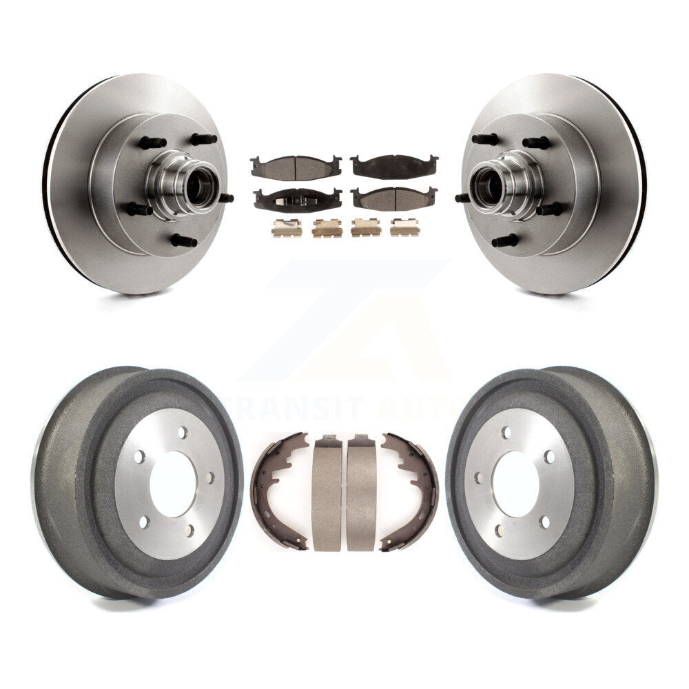 [Avant + Arrière] Kit de Disque et plaquette (semi-métallique) de frein pour Ford E-150 Econoline Club Wagon K8F-103408