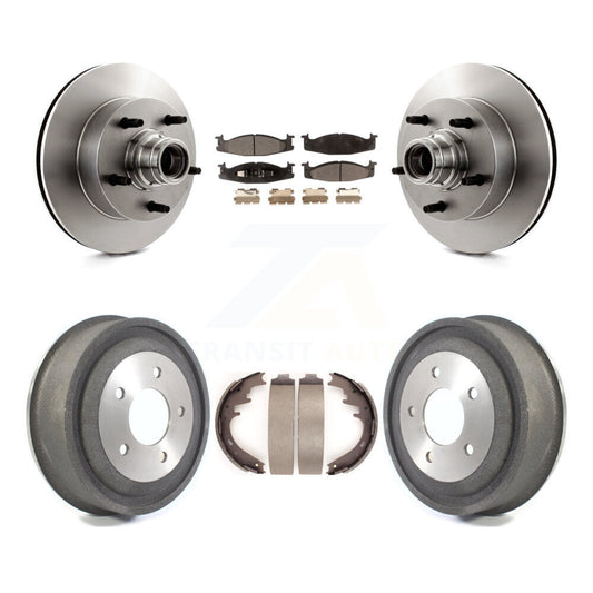 [Avant + Arrière] Kit de Disque et plaquette (semi-métallique) de frein pour Ford E-150 Econoline Club Wagon K8F-103408