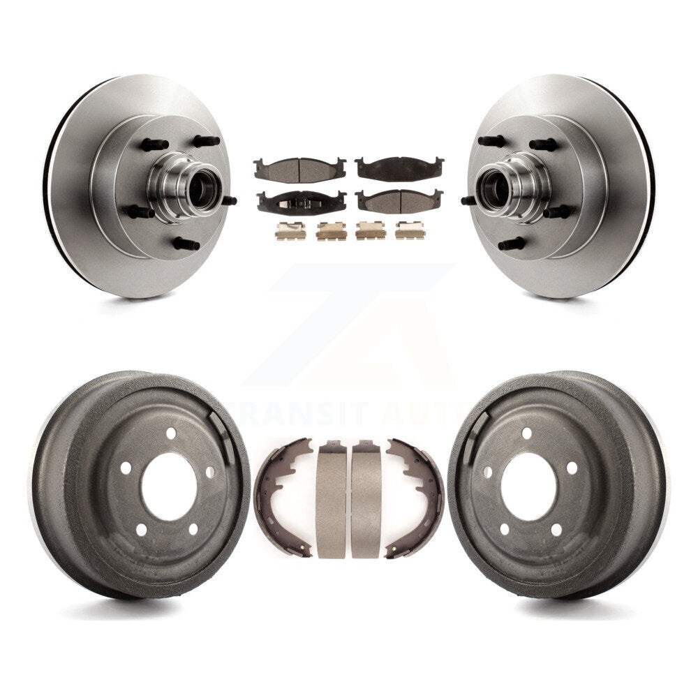 [Avant + Arrière] Kit de Disque et plaquette (semi-métallique) de frein pour 1997-1999 Ford E-150 Econoline Club Wagon K8F-103409