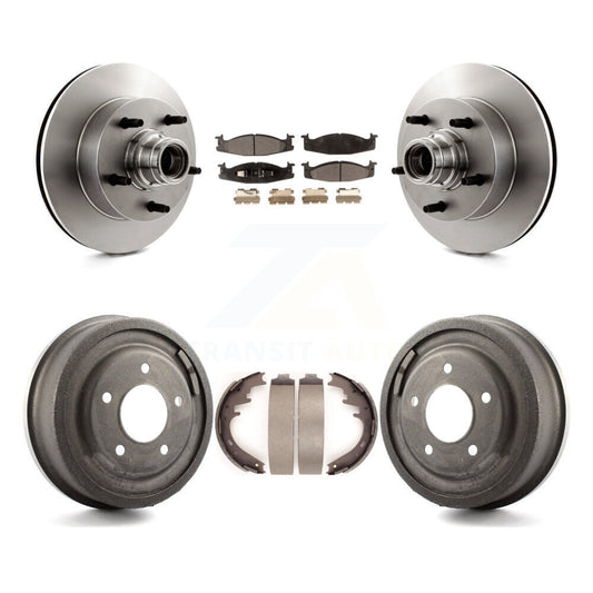 [Avant + Arrière] Kit de Disque et plaquette (semi-métallique) de frein pour 1997-1999 Ford E-150 Econoline Club Wagon K8F-103409