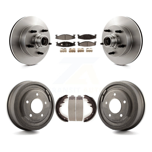 [Avant + Arrière] Kit de Disque et plaquette (semi-métallique) de frein pour Ford E-150 Econoline Club Wagon K8F-103411