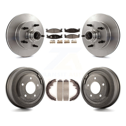 [Avant + Arrière] Kit de Disque et plaquette (semi-métallique) de frein pour 1997-1999 Ford E-150 Econoline 2-Wheel ABS K8F-103412