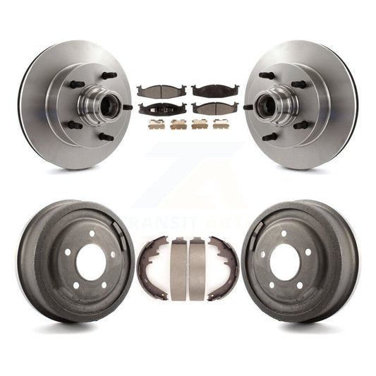 [Avant + Arrière] Kit de Disque et plaquette (semi-métallique) de frein pour 1997-1999 Ford E-150 Econoline 2-Wheel ABS K8F-103412