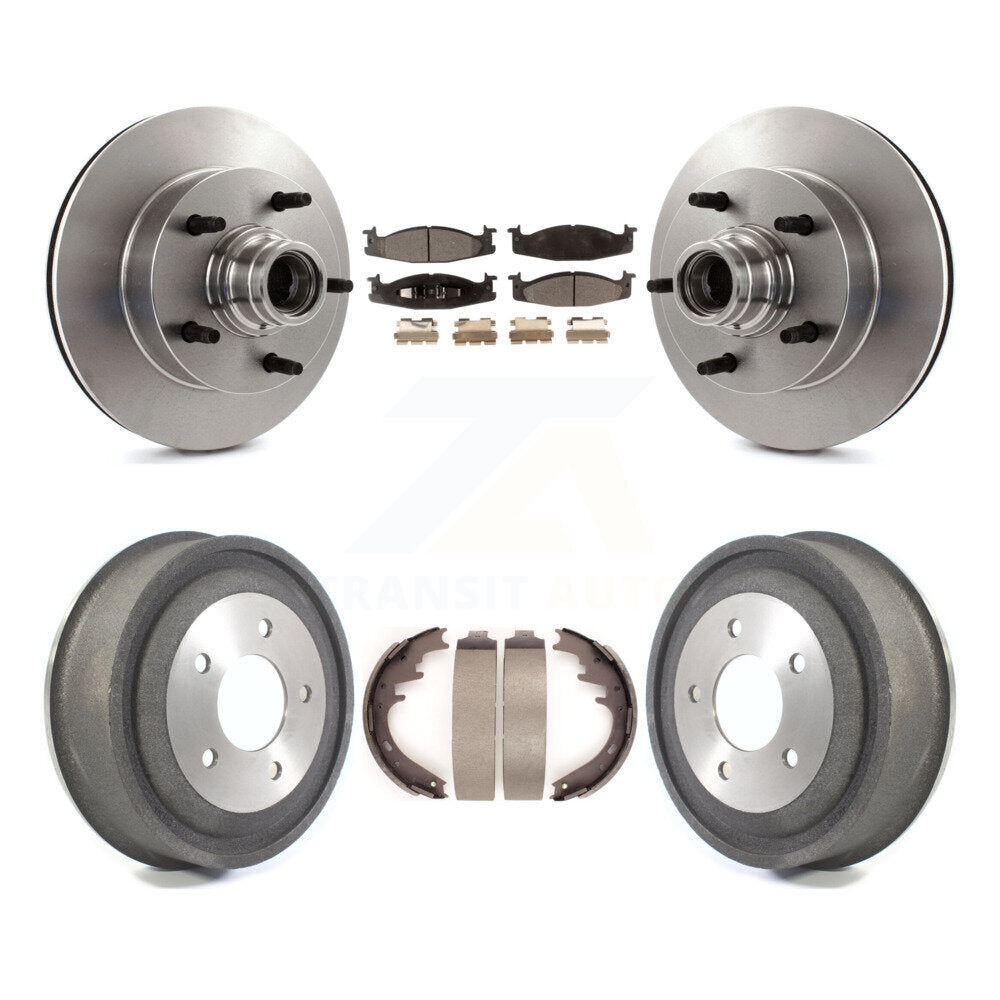 [Avant + Arrière] Kit de Disque et plaquette (semi-métallique) de frein pour 2000-2001 Ford E-150 Econoline 2-Wheel ABS K8F-103413