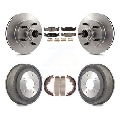 [Avant + Arrière] Kit de Disque et plaquette (semi-métallique) de frein pour 2000-2001 Ford E-150 Econoline 2-Wheel ABS K8F-103413